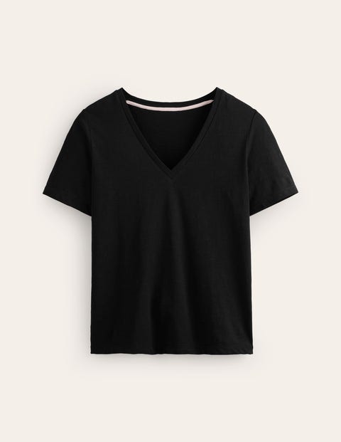 Turnback Cuff Crew T-shirt - Navy | Boden US