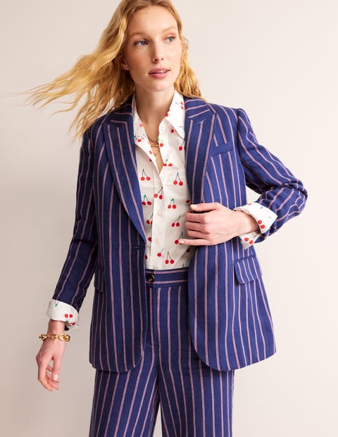 Bloomsbury Interest Blazer Multi Women Boden, Stripe