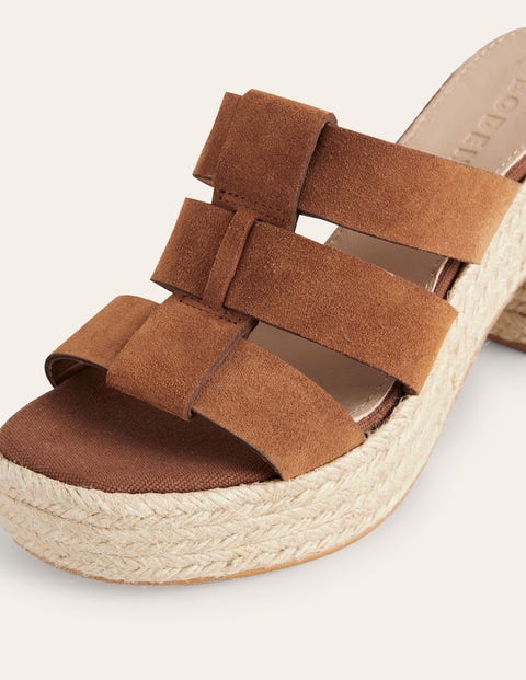 Heeled Espadrille Sandals Tan Boden EU
