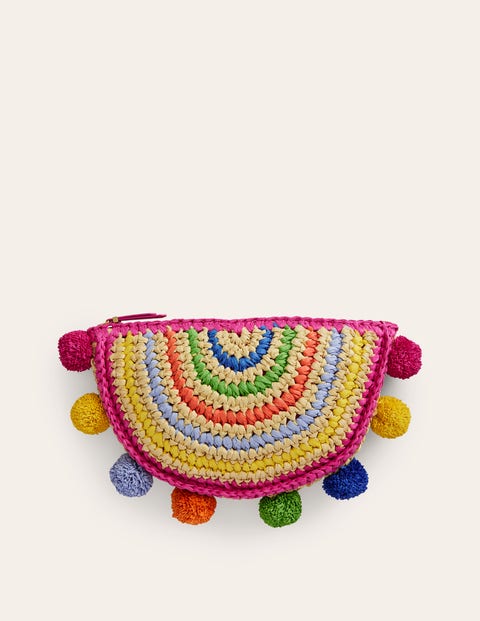 Rainbow Raffia Clutch Rainbow Boden UK