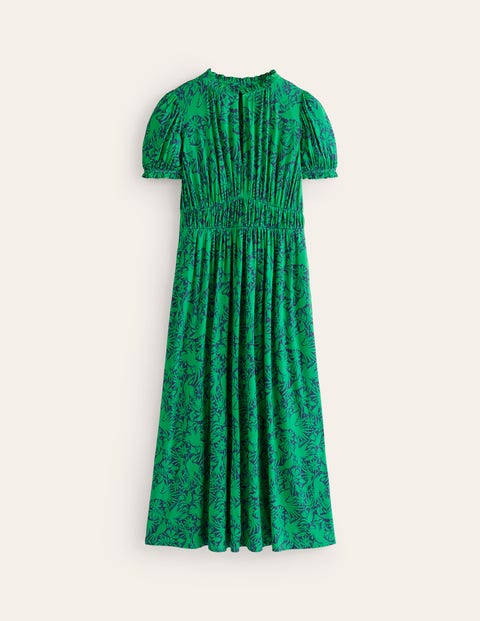 Rosanna Jersey Midi Tea Dress Green Women Boden
