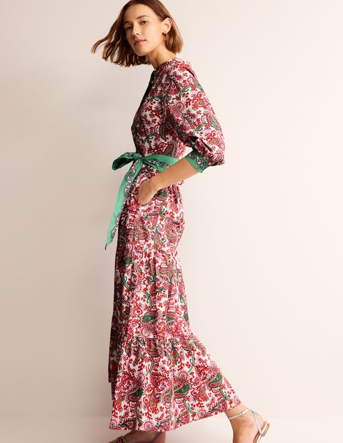Alba Tiered Cotton Maxi Dress - Multi, Fantastical