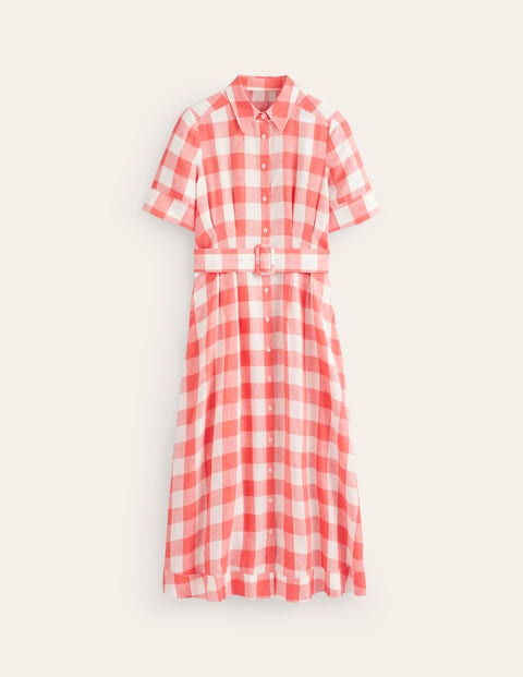 Margie Knitted Dress Surf and Party Pink Stripe Boden US