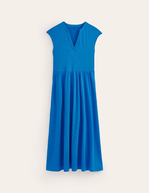 Chloe Notch Jersey Midi Dress Blue Women Boden