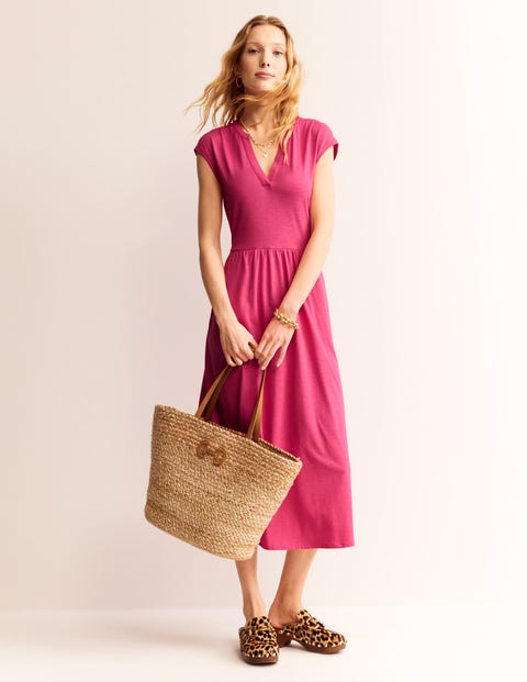 Boden rosa cheap jersey midi dress