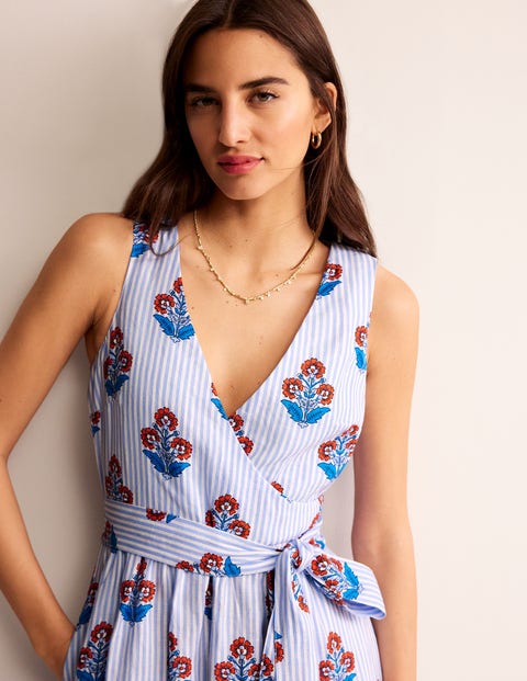 Orange wrap midi dress online