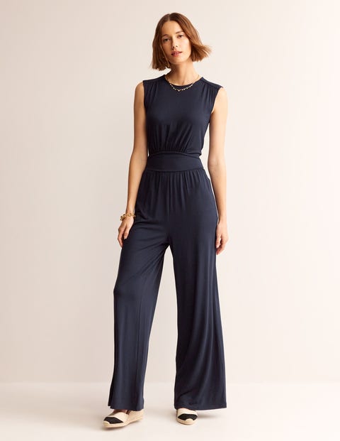 Thea Jersey Jumpsuit - Navy