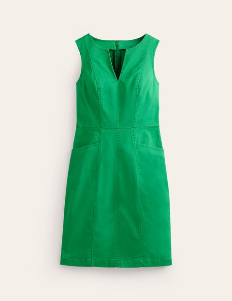 Helena Chino Short Dress Green Women Boden