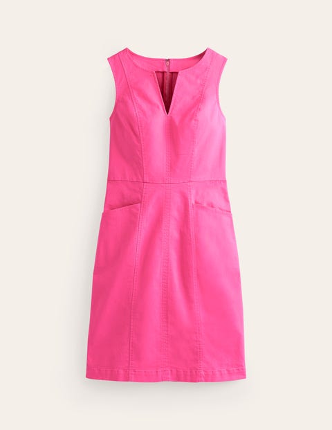 Helena Chino Short Dress Pink Women Boden