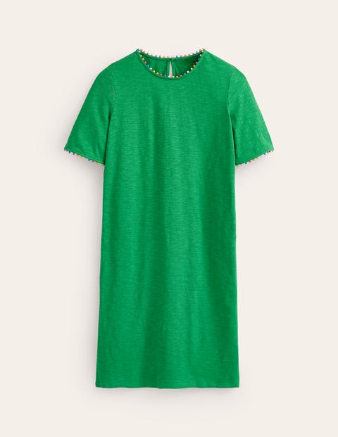 Ali Pom Sleeve Dress Green Women Boden