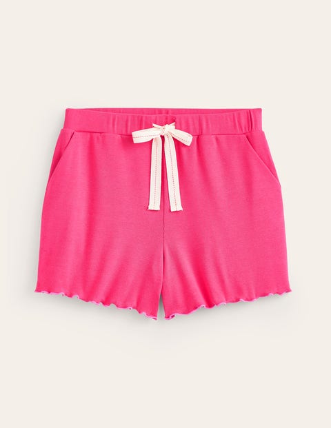 Boden Lettuce Hem Pj Shorts Rethink Pink Women