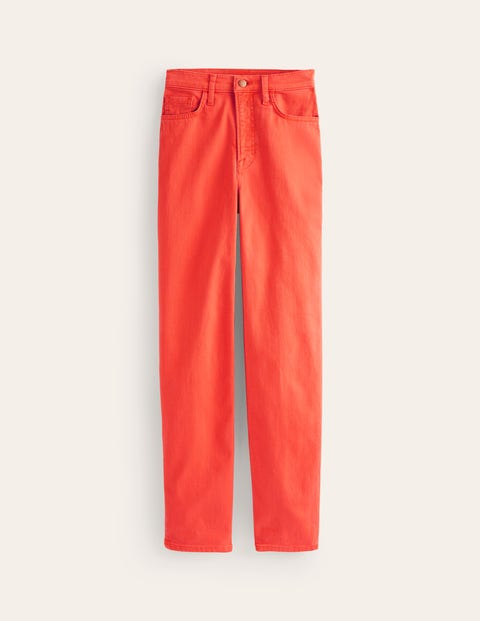 Mittelhohe Jeans mit schmalem Bein Damen Boden, Mandarin