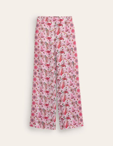 Printed Palazzo Pants - Multi, Moire Bloom