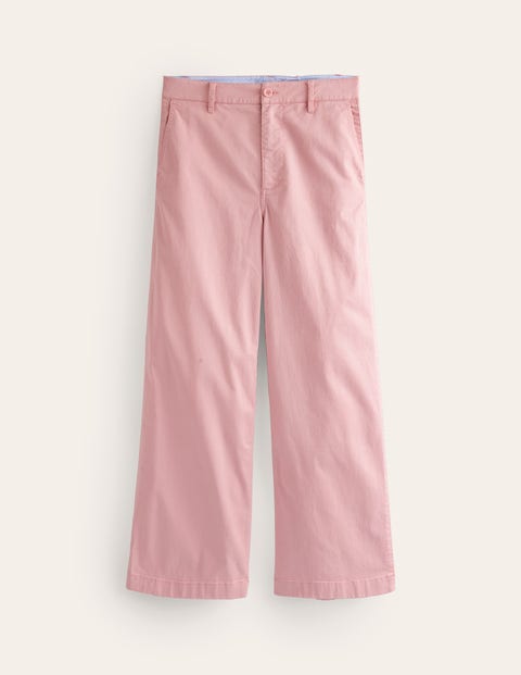 Barnsbury Crop Chino Trousers Pink Women Boden