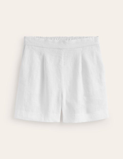 Hampstead Shorts aus Leinen Damen Boden, Weiß