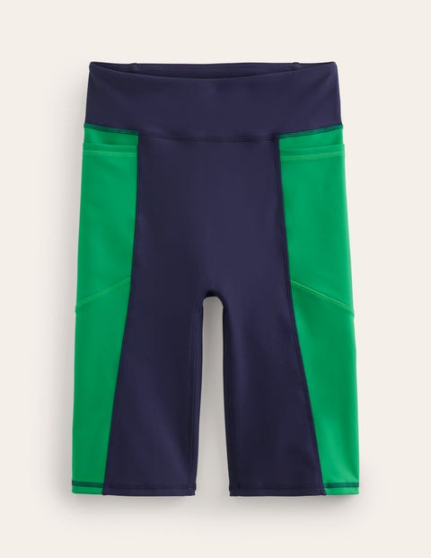 Shorts in Blockfarben Damen Boden, Marineblau Blockfarben