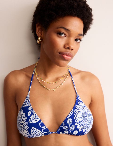 Symi String Bikini Top - Surf The Web, Gardenia Swirl