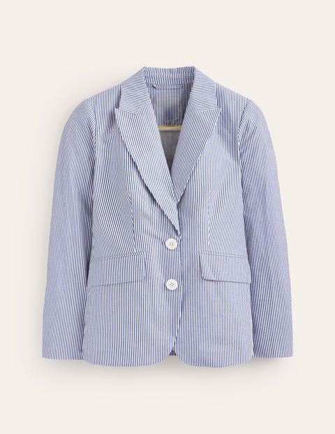 Marylebone Seersucker-Blazer Damen Boden, Seersucker