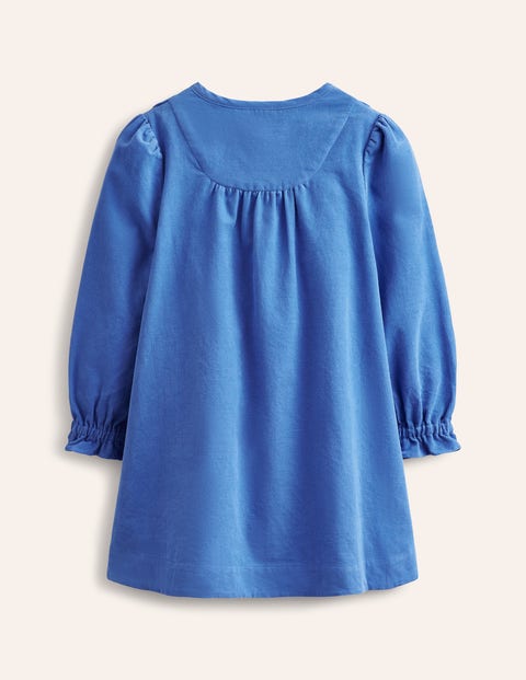 Norah Scallop Cord Dress Bluejay Blue Boden AU