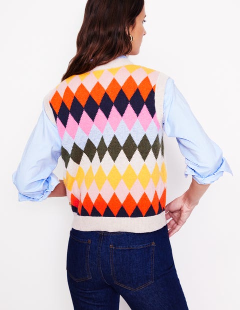Patterned Vest - Multi | Boden US