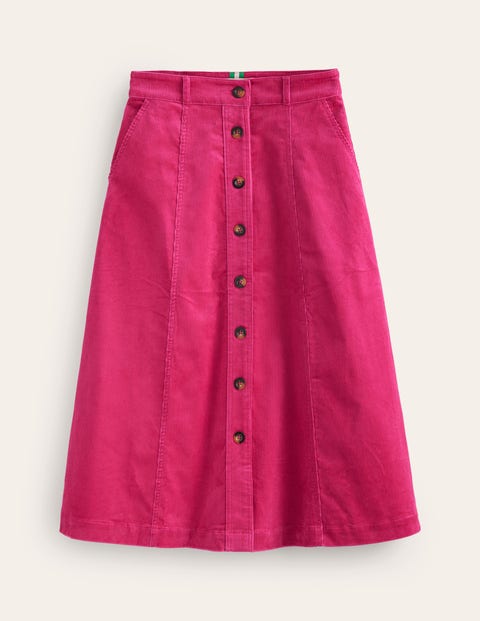 Petra Cord Midi Skirt Cherry Jam Boden AU