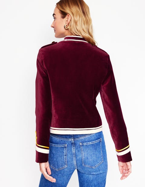 Womens red velvet jacket new arrivals