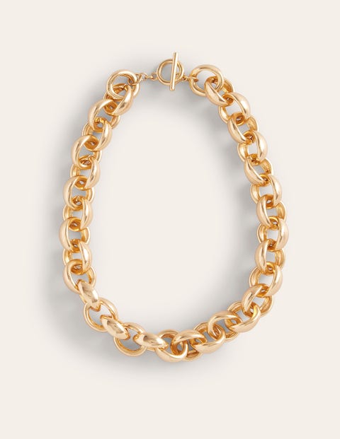 Boden Chunky Chain Necklace-gold Female In Brown