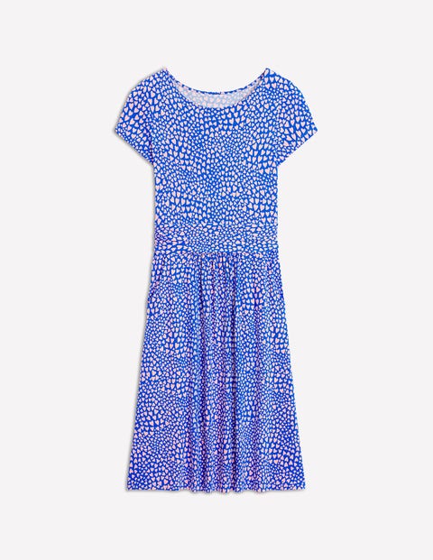Boden Amelie Jersey Dress Gallery Blue, Heart Cluster Women In Gallery Blue/ Heart Cluster