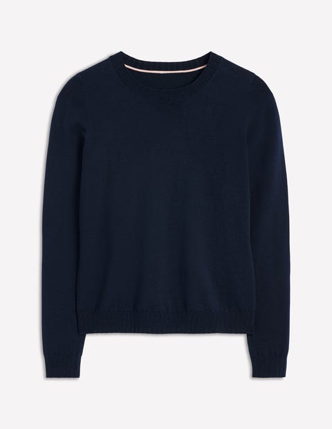 Boden Eva Kaschmirpullover Mit Rundhalsausschnitt-aqua Marine Marl In Navy