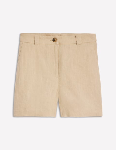 Boden Westbourne Linen Shorts-oatmeal Female  In Multi