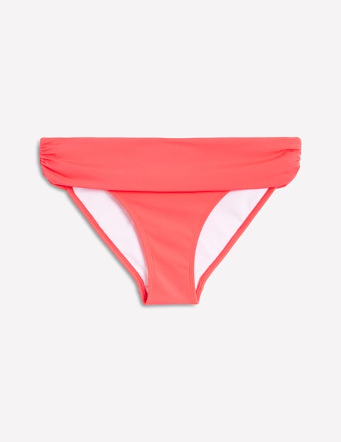 Boden Klassische Bikinihose Mit Umgeschlagenem Bund-intensives Korallenrot In Red