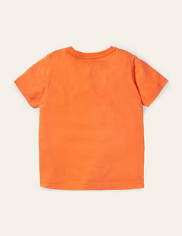 Lift-the-flap Travel T-shirt - Satsuma Orange Aeroplane | Boden US