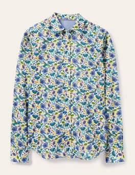 Linen Cotton Pattern Shirt - Multi Exotic Charm | Boden US