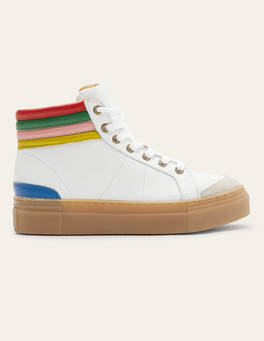 Amber High Top Sneakers - White Multi | Boden US