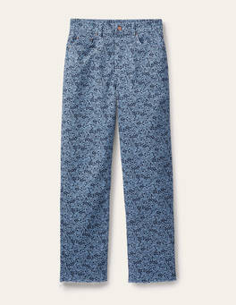 Relaxed Straight Jeans - Frost Blue, Enchanting Forest | Boden UK