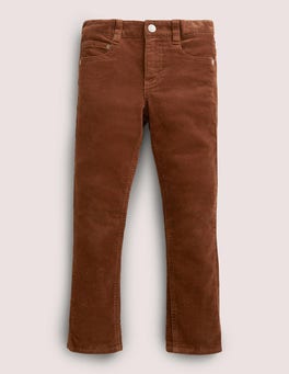 Slim Cord Stretch Pants - Butterscotch Brown | Boden US