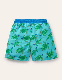 Swim Trunks - Aqua Blue Turtles | Boden US