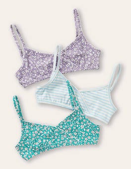 Crossover Crop Tops 3 Pack - Ditsy Floral | Boden US