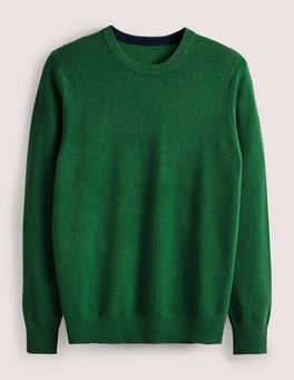 Cashmere Crew Neck Sweater - Highland Green | Boden US