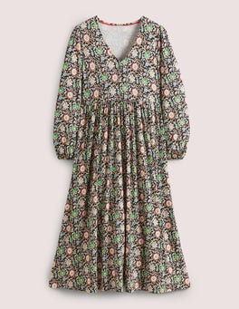 Long Sleeve Jersey Midi Dress - Multi, Enchanting Twig | Boden US