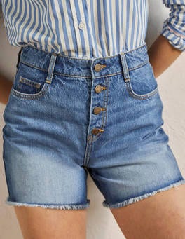 Button Fly Denim Shorts - Light Vintage | Boden US