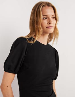 Cut Out Jersey Mini Dress - Black | Boden US