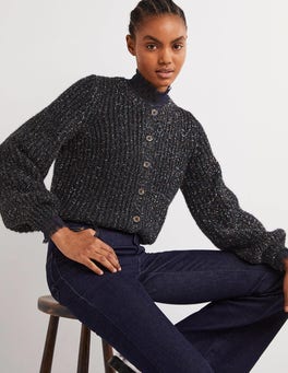 Amber Soft Wrap Cardigan / 墨(black) main image 0