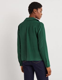 Textured top in Hunter Green