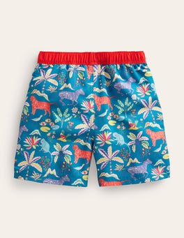 Swim Shorts - Island Blue Tropical Garden | Boden UK