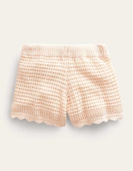 Mock Crochet Shorts - Dorset Cream | Boden US