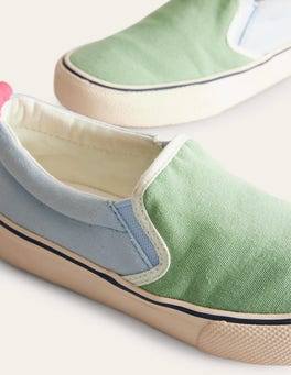 clarks canvas slip ons
