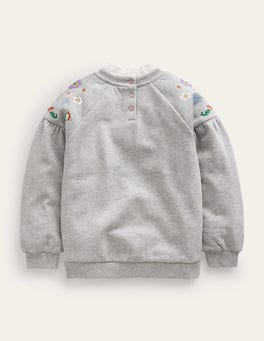 Embroidered Sweatshirt - Grey Marl Animals | Boden US