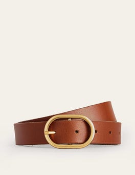 Classic Leather Belt - Tan | Boden UK