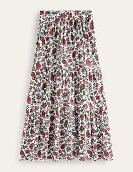 Jersey Maxi Skirt - Multi, Dandelion Paisley | Boden UK